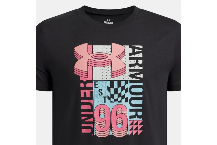 Under Armour Logo Wordmark Collage Παιδικό Κοντομάνικο T-Shirt Μαύρο, Διάφορα Χρώματα