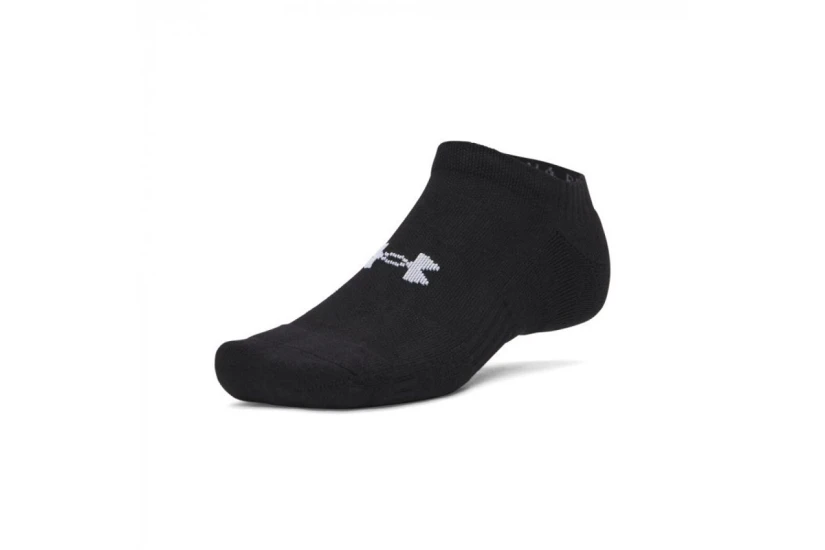 Under Armour Performance Cotton No Show Κοντές Κάλτσες Μαύρες 3 Ζευγάρια