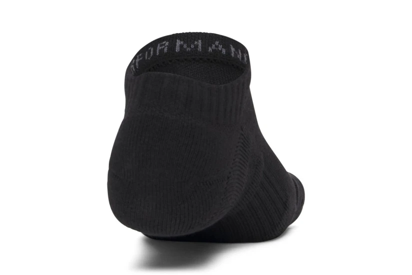 Under Armour Performance Cotton No Show Κοντές Κάλτσες Μαύρες 3 Ζευγάρια