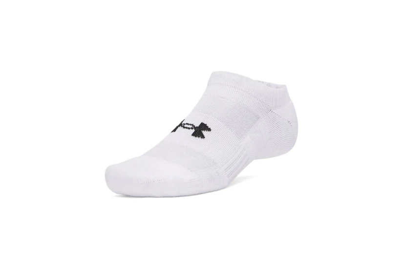 Under Armour Performance Cotton No Show Κοντές Κάλτσες Λευκές 3 Ζευγάρια