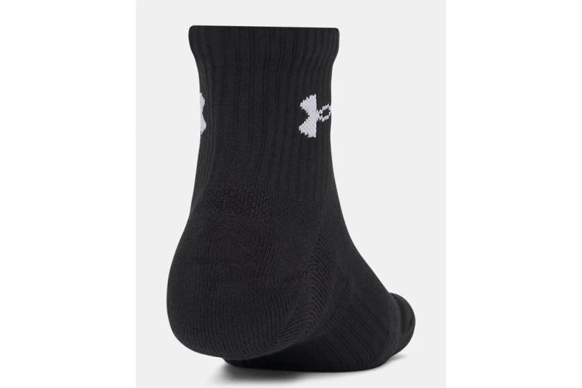 Under Armour Performance Cotton Quarter Κοντές Κάλτσες Μαύρες 3 Ζευγάρια