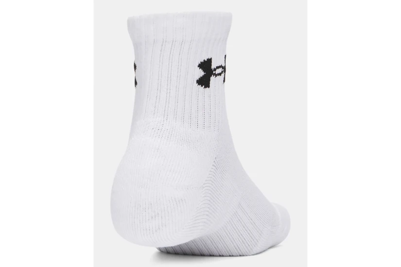 Under Armour Performance Cotton Quarter Κοντές Κάλτσες Λευκές 3 Ζευγάρια