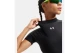 Under Armour Heatgear Γυναικείο Κοντομάνικο Crop Top Mock Μαύρο
