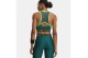 Under Armour Heatgear Mesh Γυναικείο Αμάνικο Crop Top Πετρόλ, Λαχανί