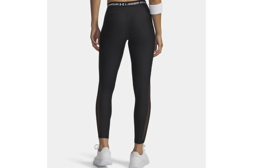 Under Armour Heatgear Mesh Γυναικείο Μακρύ Κολάν Μαύρο, Λευκό