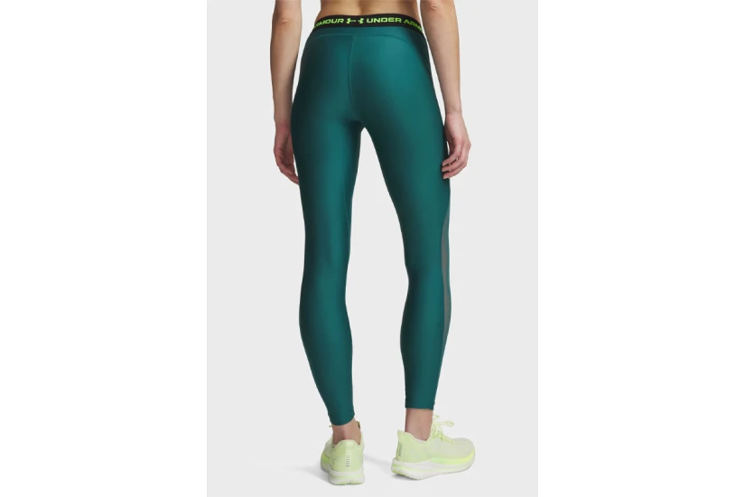 Under Armour Heatgear Mesh Γυναικείο Μακρύ Κολάν Πετρόλ, Λαχανί, Μαύρο