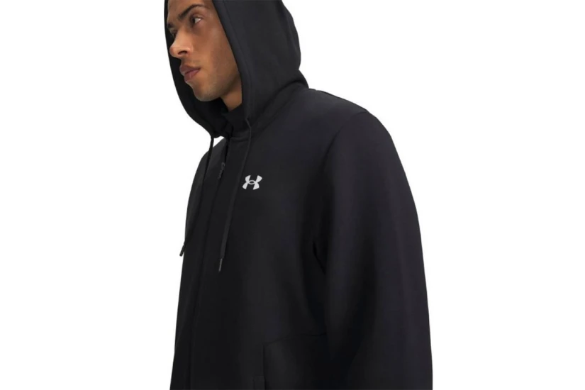 Under Armour Flex Fleece Ανδρική Πολυεστερική Ζακέτα με Κουκούλα Μαύρη