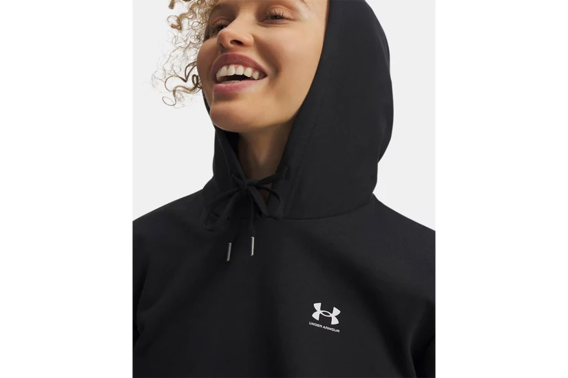 Under Armour Sport Terry Γυναικείο Φούτερ με Κουκούλα Μαύρο