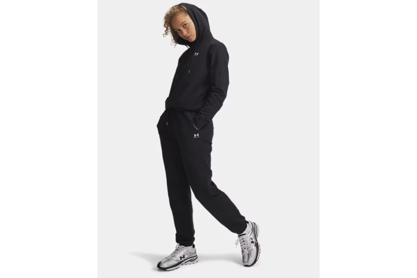 Under Armour Sport Terry Γυναικείο Παντελόνι Φόρμας Μαύρο