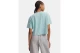 Under Armour Rival Boxy Wash Γυναικεία Cropped Κοντομάνικη Μπλούζα Γαλάζια