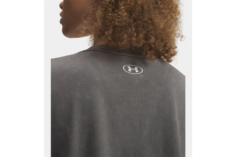 Under Armour Rival Boxy Wash Γυναικεία Cropped Κοντομάνικη Μπλούζα