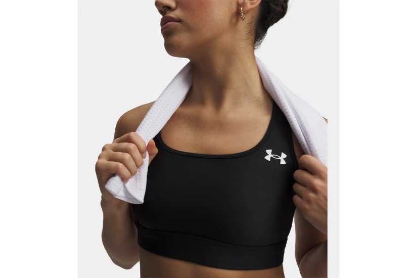Under Armour Heatgear Mid Γυναικείο Μπουστάκι Μαύρο
