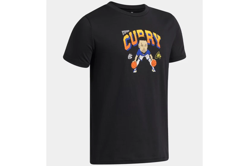 Under Armour Curry Animated Παιδικό Κοντομάνικο T-Shirt Μαύρο