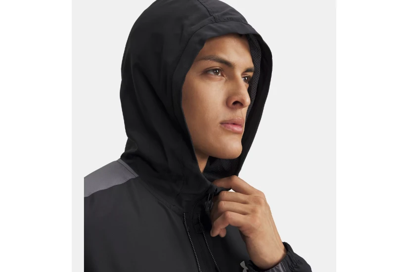 Under Armour Tech Sport Woven Ανδρικό Αντιανεμικό Μπουφάν Μαύρο, Γκρι Σκούρο