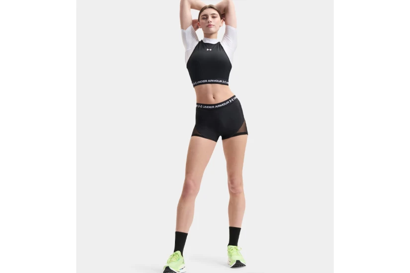 Under Armour Heatgear Mesh Shorty Γυναικείο Κοντό Κολάν Μαύρο