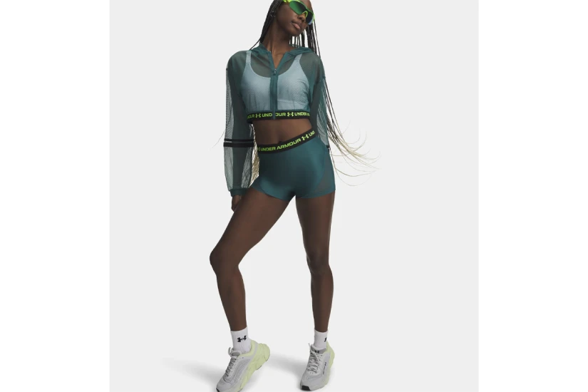 Under Armour Heatgear Mesh Shorty Γυναικείο Κοντό Κολάν Πετρόλ