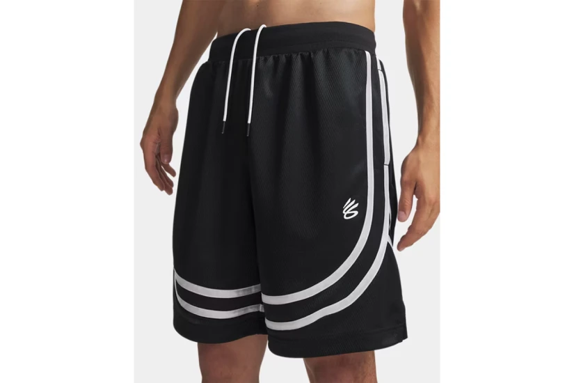 Under Armour Curry Signature Ανδρική Μπασκετική Βερμούδα Μαύρη, Λευκή