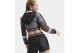 Under Armour Heatgear Mesh Cropped Γυναικεία Πολυεστερική Ζακέτα με Κουκούλα Μαύρη, Λευκή