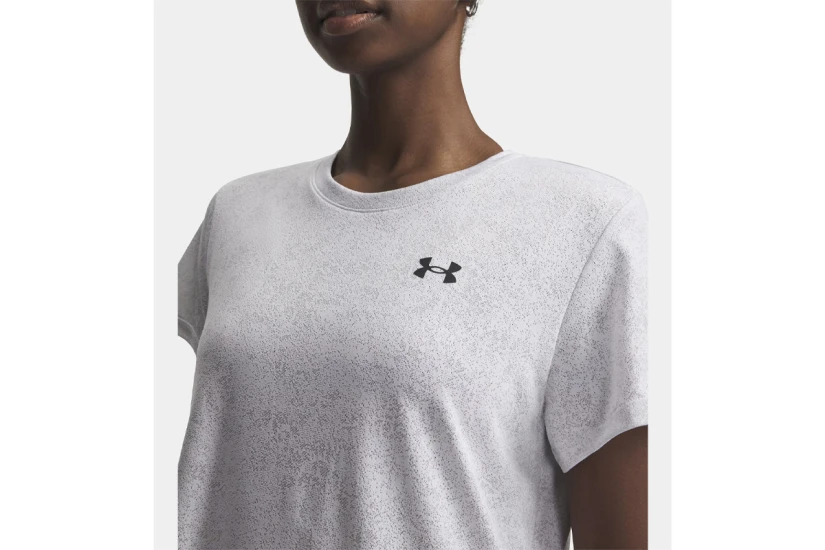 Under Armour Tech Pixelate Γυναικείο Κοντομάνικο T-Shirt Γκρι Ανοιχτό