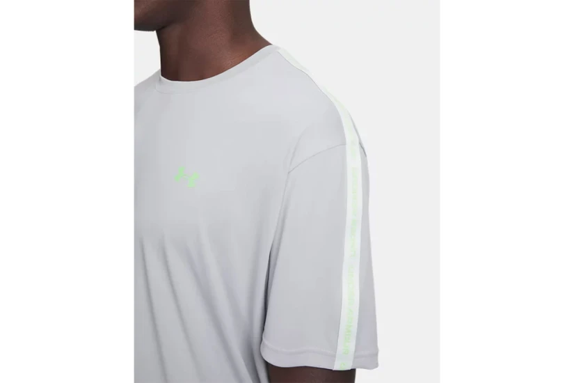 Under Armour Tech Taping Ανδρικό Κοντομάνικο T-Shirt Γκρι, Λαχανί