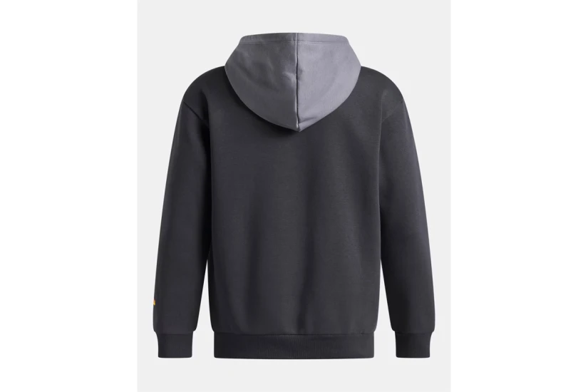 Under Armour Rival Fleece Graphics Παιδικό Φούτερ με Κουκούλα Ανθρακί, Γκρι, Κίτρινο, Πορτοκαλί