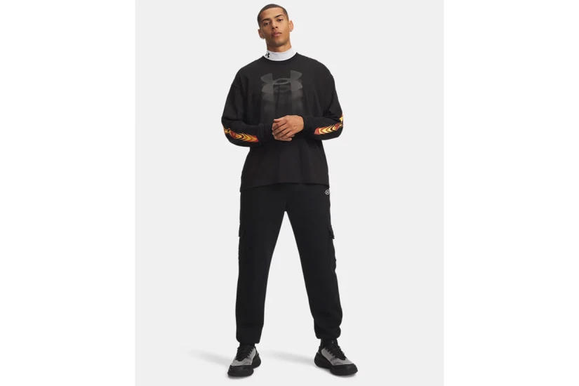 Under Armour Rival Fleece Ανδρικό Παντελόνι Cargo Μαύρο
