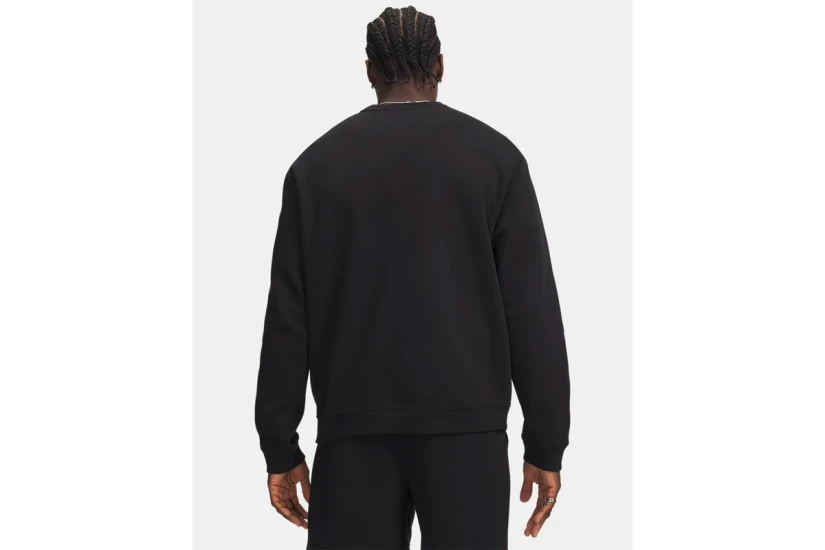Under Armour Rival Fleece Ανδρική Μακρυμάνικη Μπλούζα με Λαιμόκοψη Μαύρη