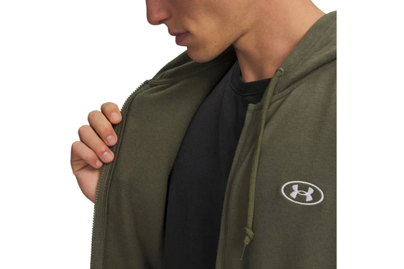 Under Armour Rival Fleece Ανδρική Βαμβακερή Ζακέτα με Κουκούλα Χακί