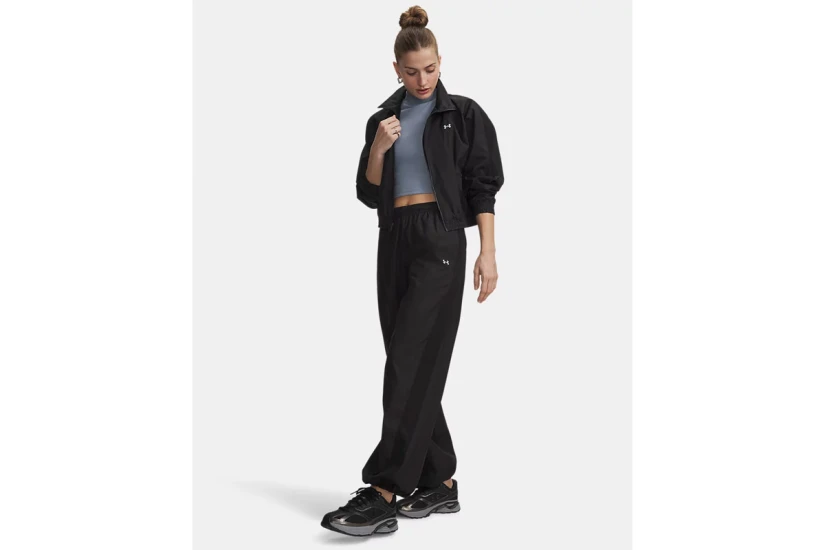 Under Armour Icon Woven Γυναικείο Παντελόνι Φόρμας Μαύρο