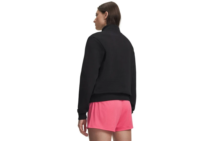 Under Armour Rival Fleece Γυναικεία Μακρυμάνικη Μπλούζα με Φερμουάρ Μαύρη