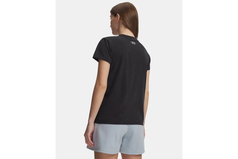Under Armour Rival Cotton Wash Γυναικείο Κοντομάνικο T-Shirt Μαύρο