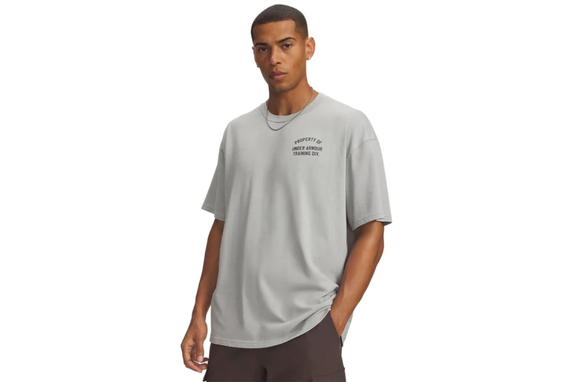 Under Armour Heavyweight Property Of Ua Ανδρικό Κοντομάνικο T-Shirt Γκρι, Γκρι Σκούρο