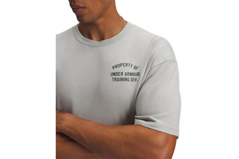 Under Armour Heavyweight Property Of Ua Ανδρικό Κοντομάνικο T-Shirt Γκρι, Γκρι Σκούρο
