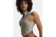 Under Armour Heatgear Γυναικείο Αμάνικο Crop Top Μπεζ