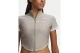 Under Armour Heatgear Γυναικεία Πολυεστερική Κοντομάνικη Ζακέτα Πουρό, Εκρού