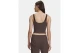 Under Armour Motion Colorblock Γυναικείο Αμάνικο Crop Top Καφέ