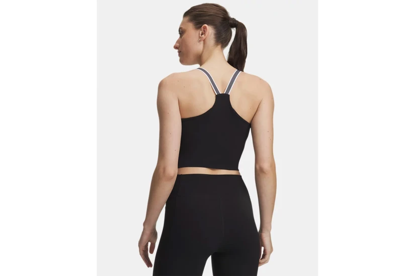 Under Armour Motion Sport Tape Γυναικείο Αμάνικο Crop Top Μαύρο, Λευκό