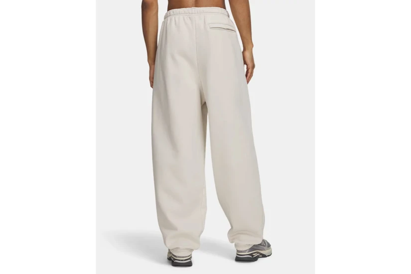 Under Armour Icon Heavyweight Fleece Washed Ανδρικό Παντελόνι Φόρμας Εκρού
