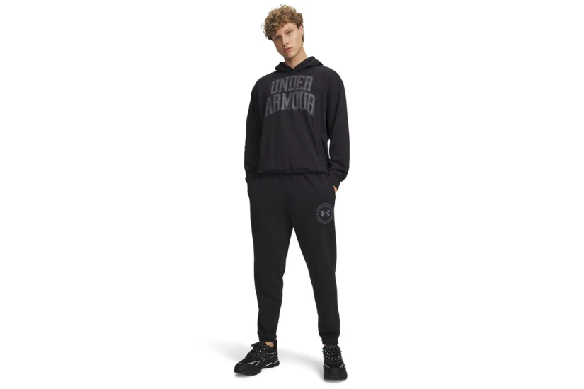 Under Armour Rival Lightweight Graphic Ανδρικό Παντελόνι Φόρμας Μαύρο