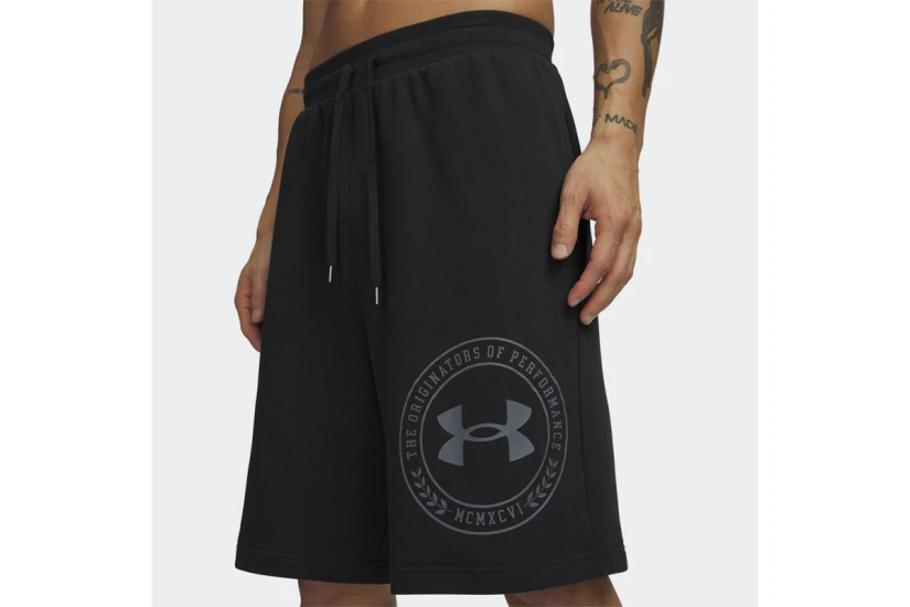 Under Armour Rival Lightweight Graphic Ανδρική Αθλητική Βερμούδα Μαύρη