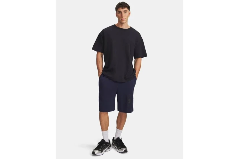 Under Armour Rival Lightweight Graphic Ανδρική Αθλητική Βερμούδα Μπλε Σκούρο