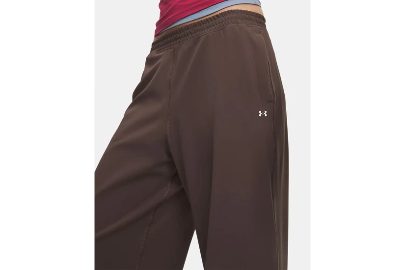 Under Armour Motion Wide Leg Γυναικείο Παντελόνι Φόρμας Καφέ