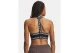 Under Armour Heatgear Mid T-Back Γυναικείο Μπουστάκι Μαύρο, Λευκό
