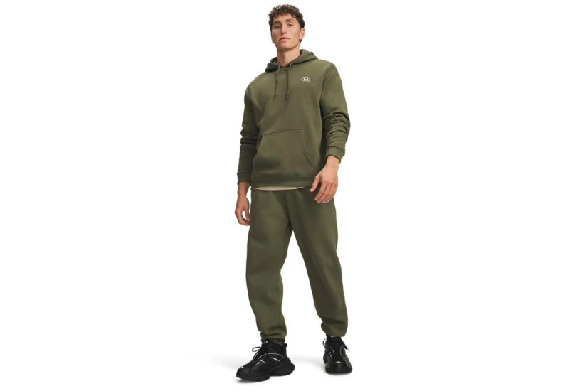 Under Armour Rival Fleece Ανδρικό Παντελόνι Φόρμας Πράσινο