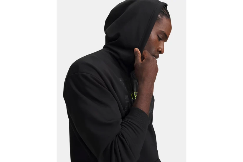 Under Armour Rival Camo Fill Ανδρικό Φούτερ με Κουκούλα Μαύρο