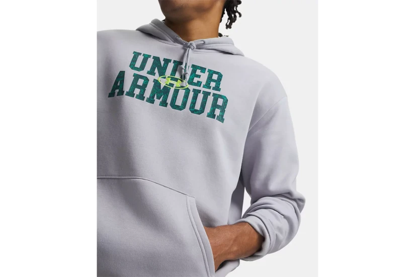 Under Armour Rival Camo Fill Ανδρικό Φούτερ με Κουκούλα Γκρι