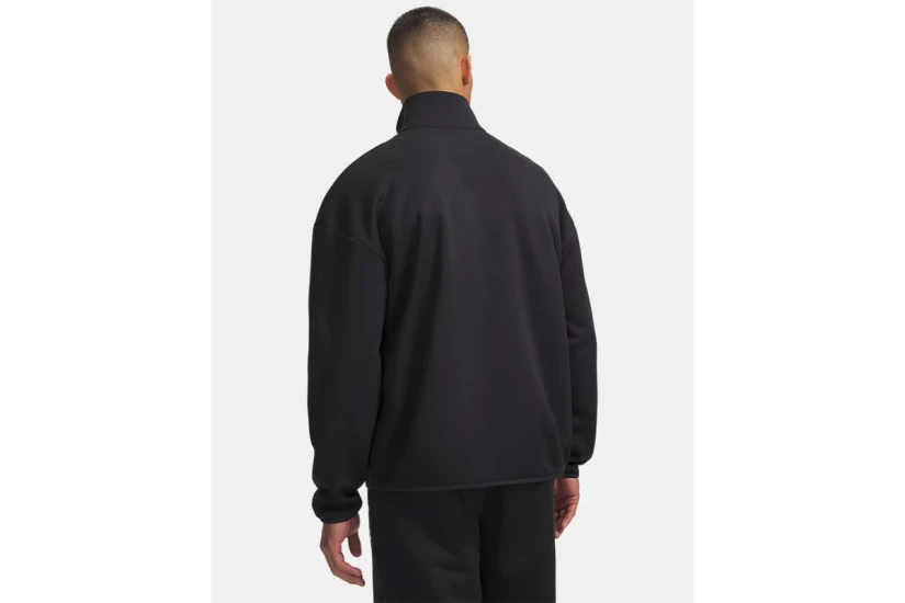 Under Armour Armour Fleece 1-4 Zip Ανδρικό Φούτερ με Κουκούλα Μαύρο