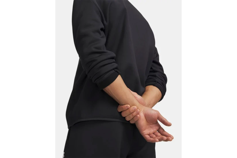Under Armour Armour Fleece 1-4 Zip Ανδρικό Φούτερ με Κουκούλα Μαύρο