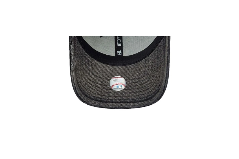 New Era New York Yankees Acid Wash Denim 9Forty Καπέλο Strapback Ανθρακί