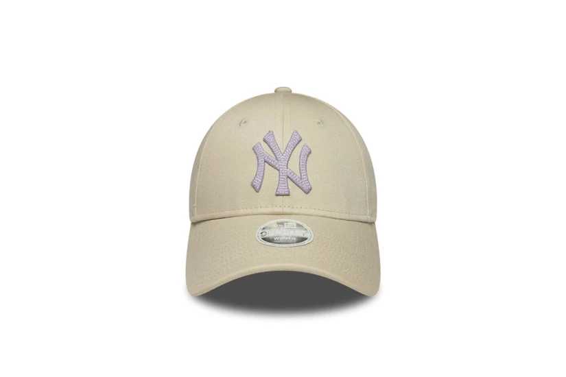 New Era New York Yankees MLB Metallic 9Forty Καπέλο Strapback Μπεζ, Ασημί